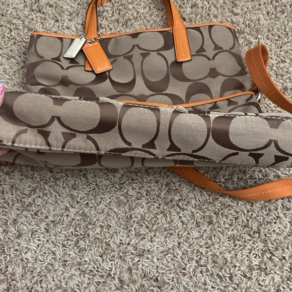 Coach Brown and Orange Women's Bag - Picture 7 of 13